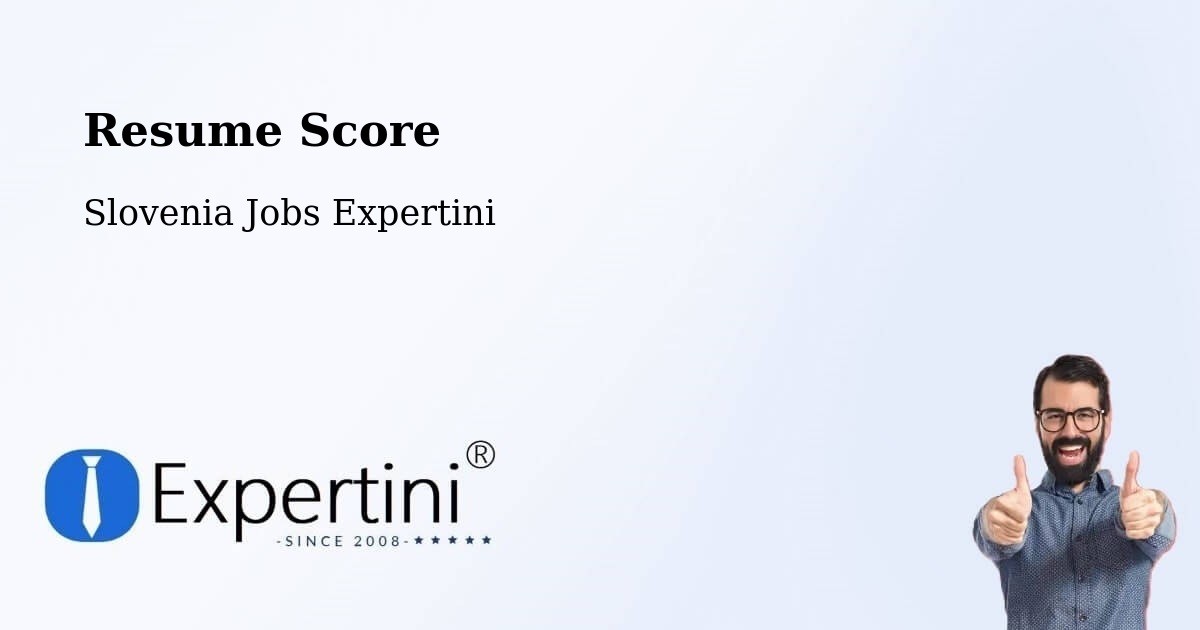 Resume Score & Job Description Match Tool – Limbuš - Slovenia Jobs Expertini
